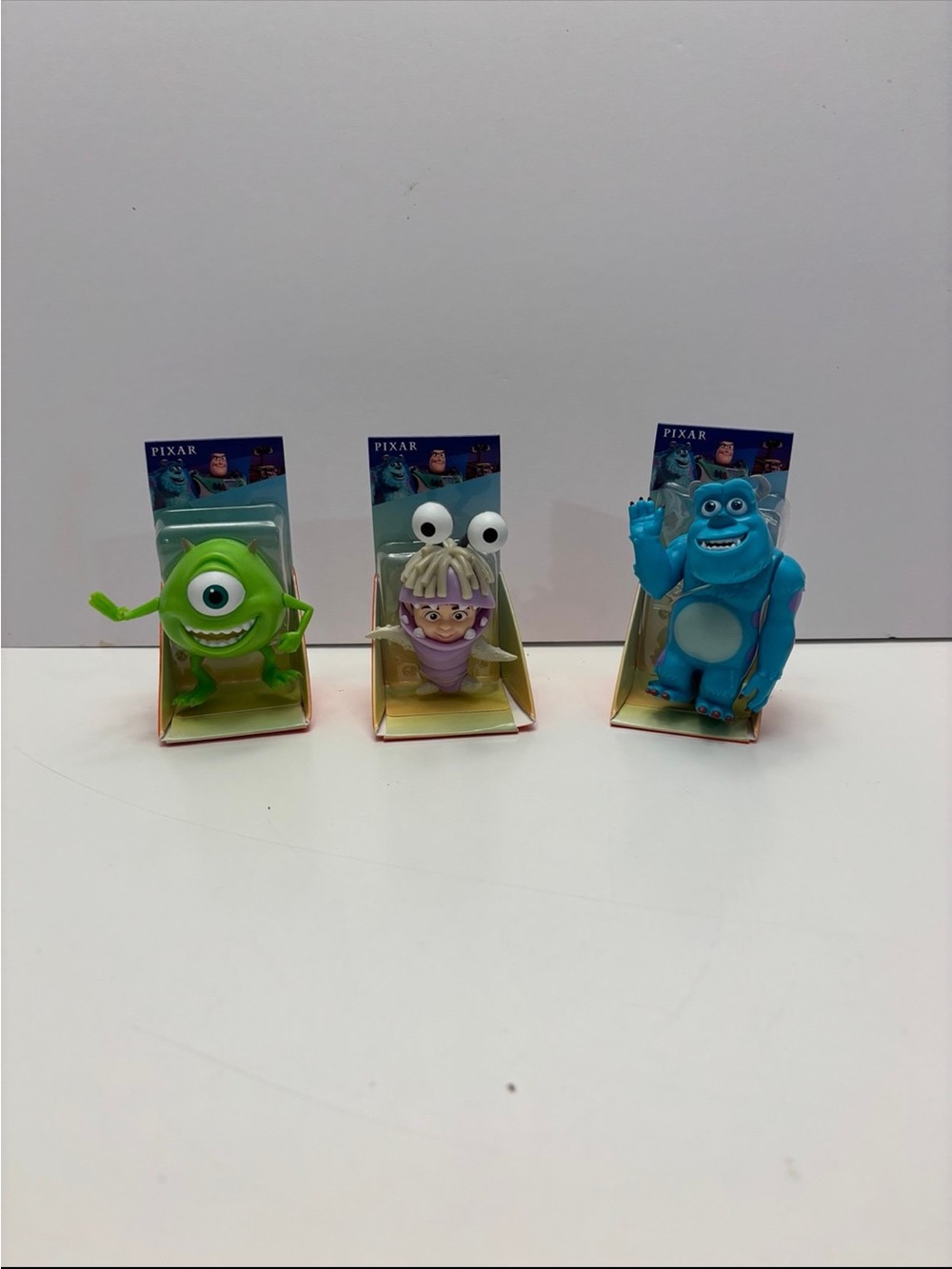 Pixar Monsters, Inc. Mini Figure Set - Green, Blue, Purple Characters